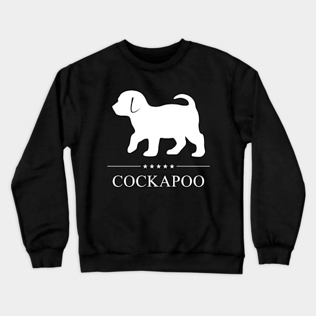 Cockapoo Dog White Silhouette Crewneck Sweatshirt by millersye